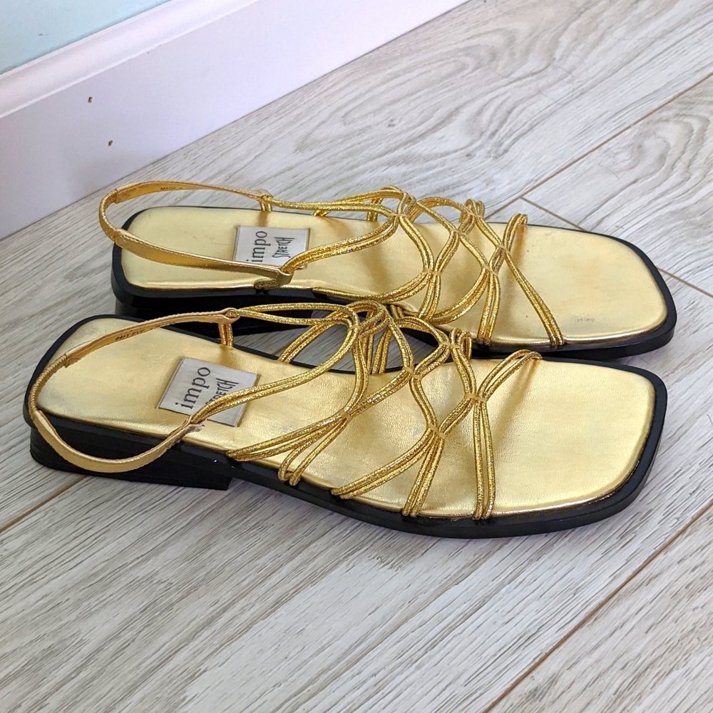 Impo Gold Strappy Sandals - Picture 3 of 8